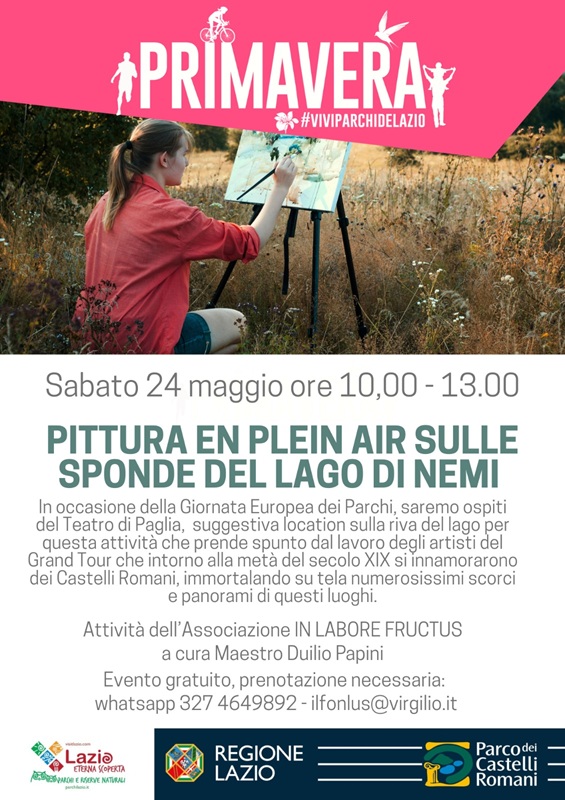 Pittura en plein air sulle sponde del lago di Nemi