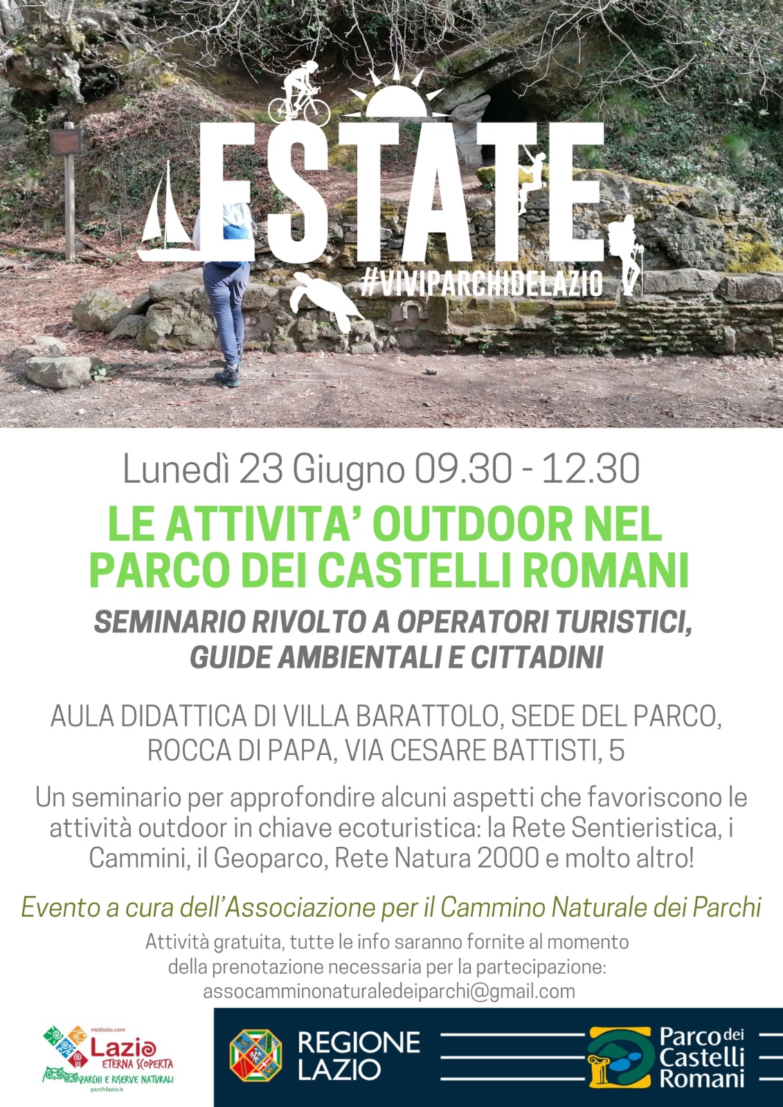 Le attività outdoor nel Parco dei Castelli Romani