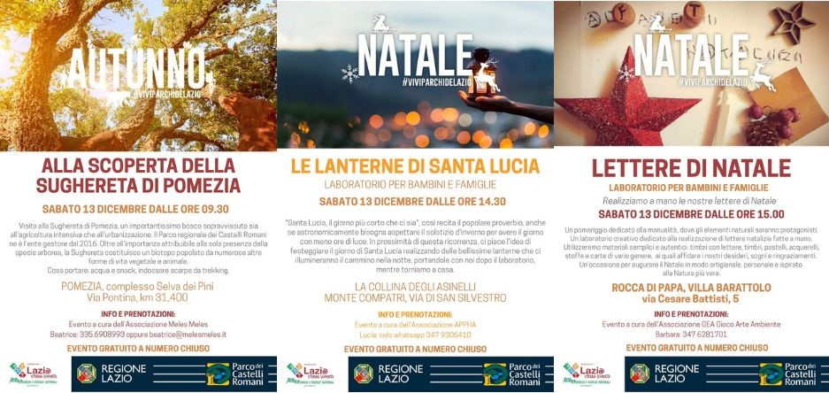 Sabato 13 dicembre al Parco