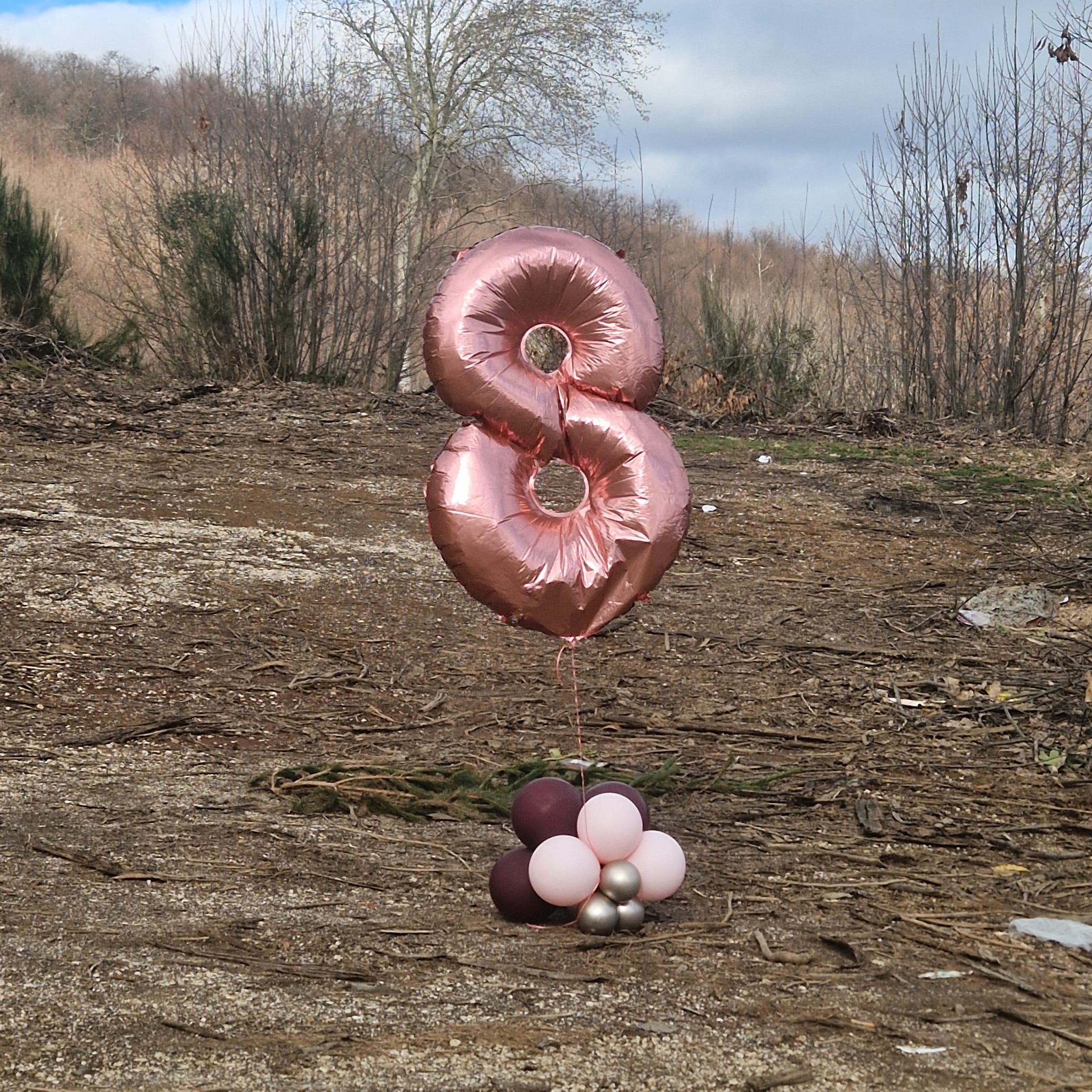 Palloncini abbandonati nel bosco