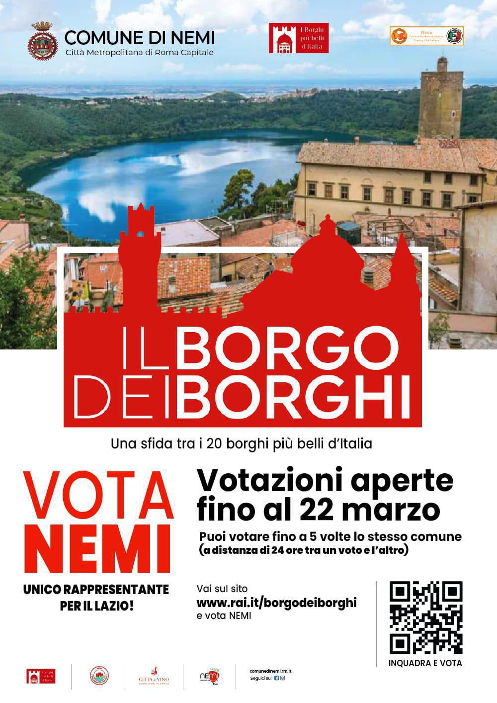 Nemi si candida a "Borgo dei borghi"