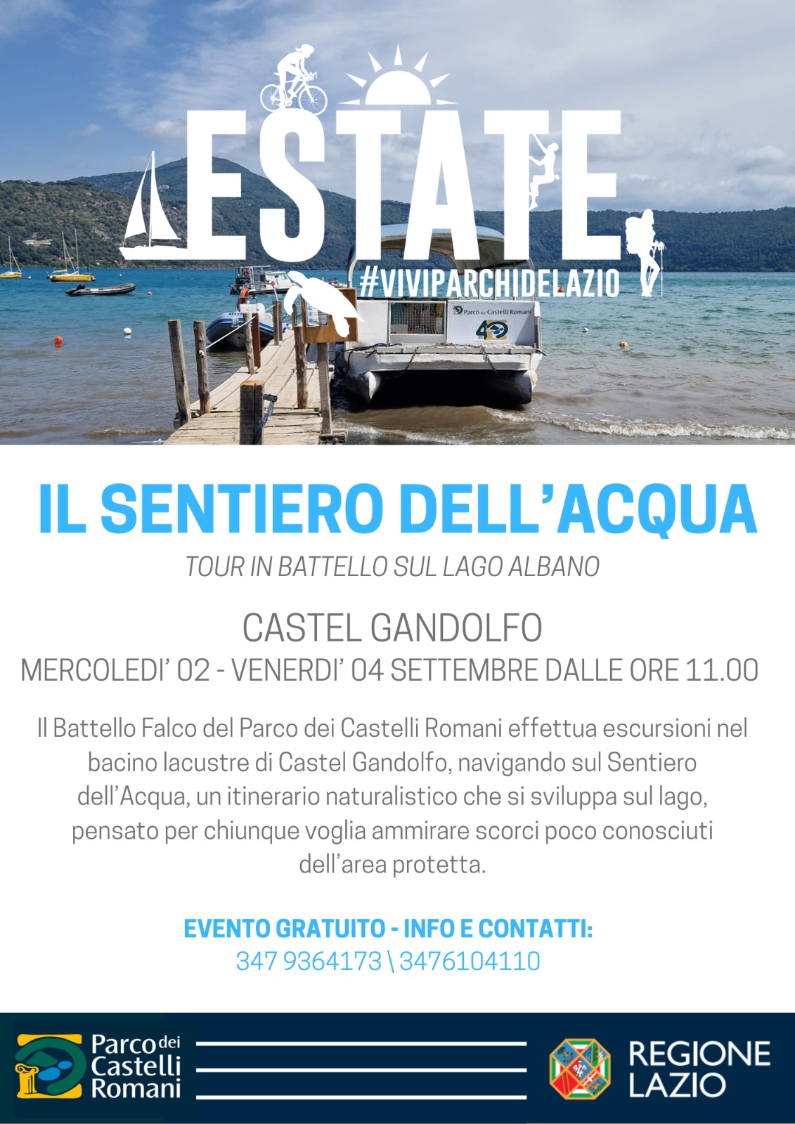 Scopri il lago Albano a bordo del battello Falco